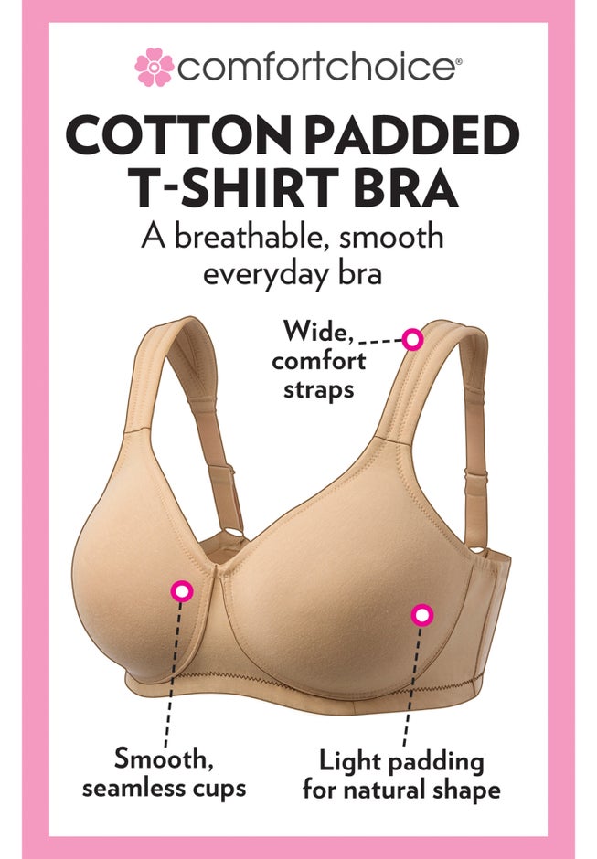 Cotton Wireless Lightly Padded T-Shirt Bra image number 4