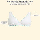 Cup Sized Tie Front Underwire Bikini Top image number null