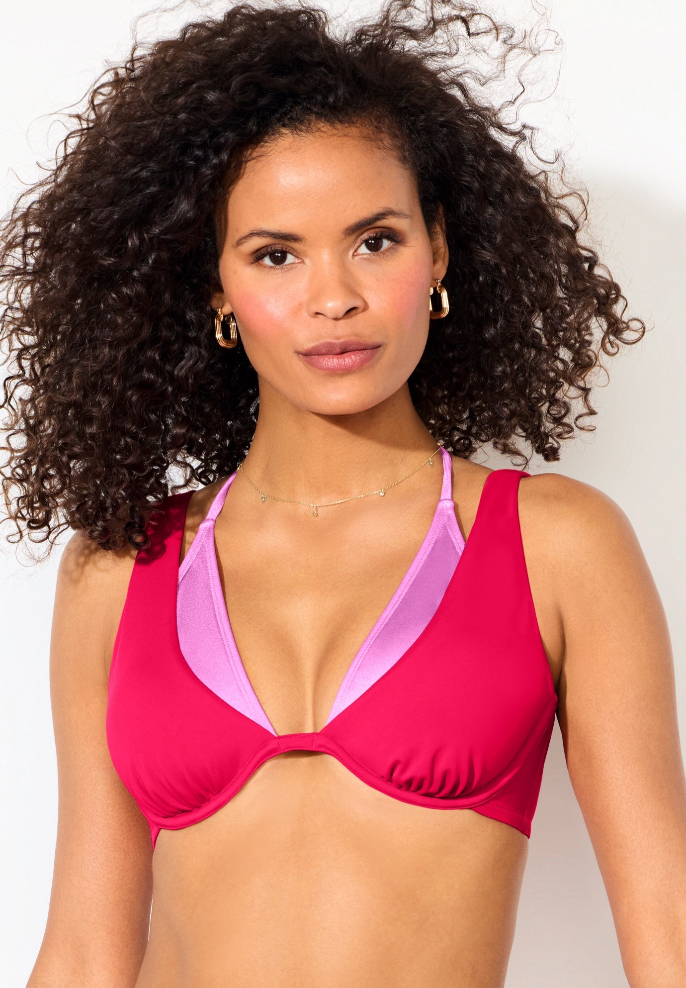 Underwire Shimmer Peekaboo Bikini Top image number 3