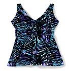 Twist-Front V-Neck Tummy Control A-Line Swim Dress image number 3