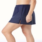 Side-Split Swim Skirt with Built-in Tummy Control Brief image number null