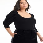 Cuffed Faux Leather Pants image number null