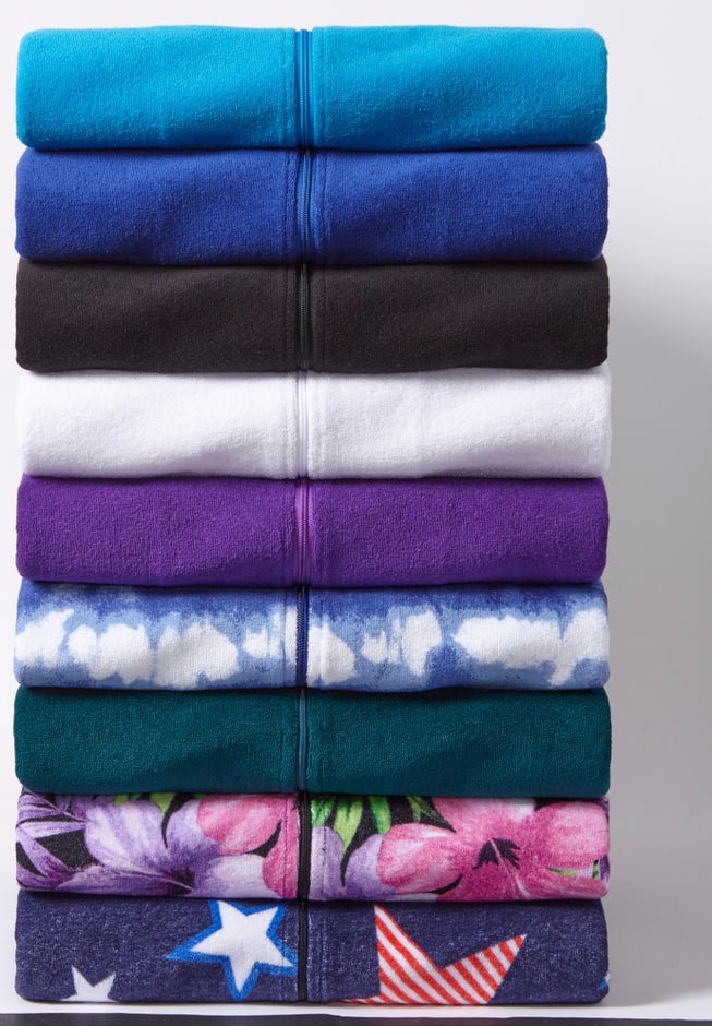 Terry Longer-Length Hooded Zip-Front Swim Cover-Up image number 9