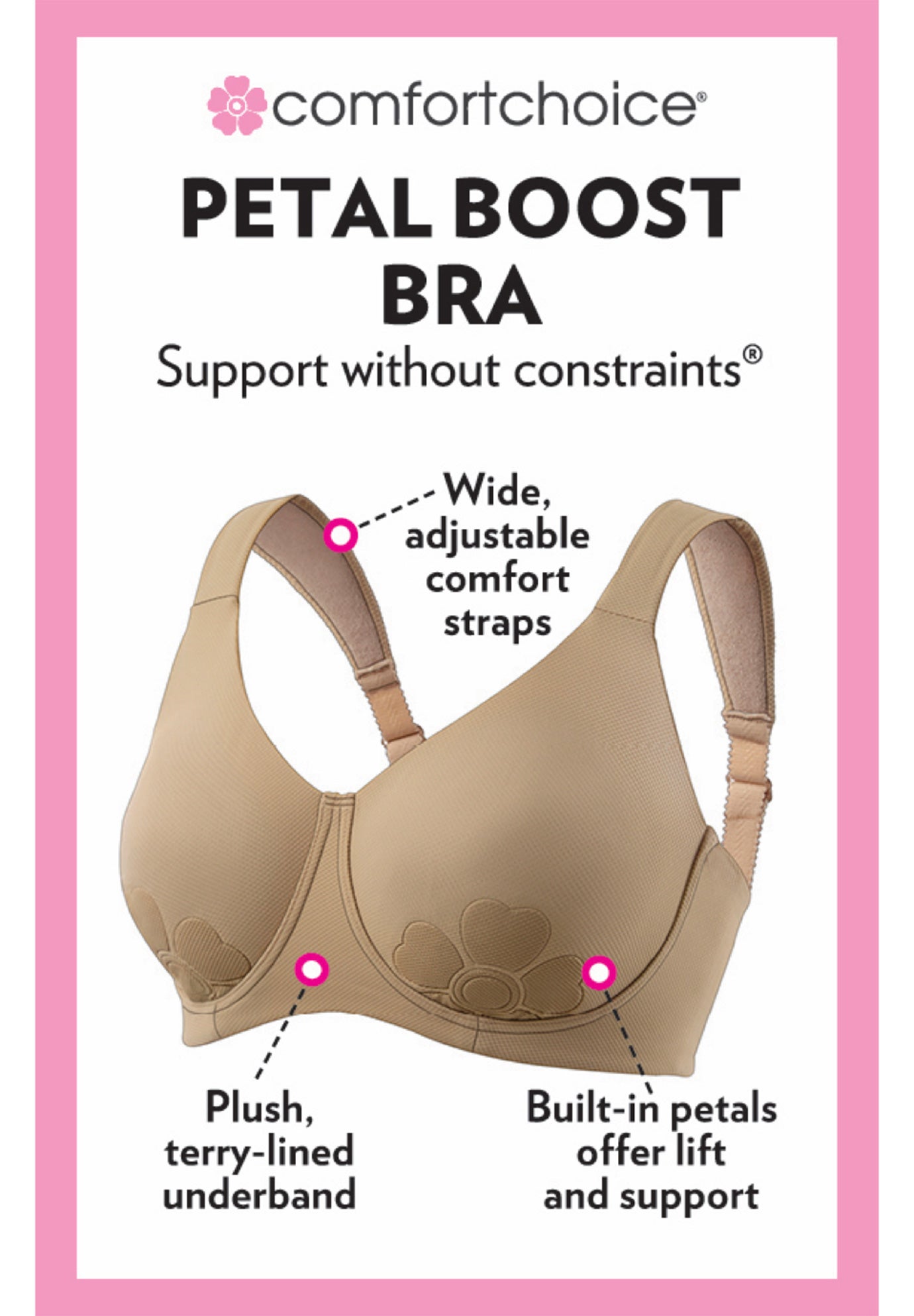 Petal Boost® Underwire Bra image number 4