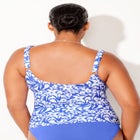 Ruffle V-Neck Tankini Top image number null