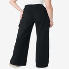 Wide Leg Cargo Knit Jean image number null