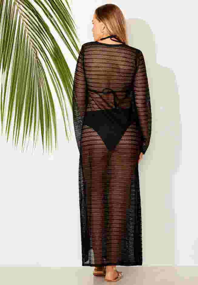 Lightweight Crochet V-Neck Dress Cover Up image number 1