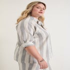 Tie-Neck Button-Down Blouse image number null