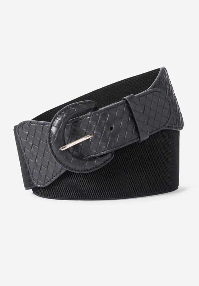 Braided Faux Leather Belt image number null