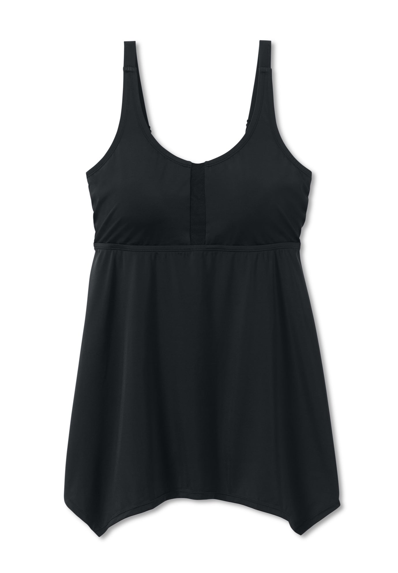 Longer-Length Handkerchief Hem Tankini Top image number 3