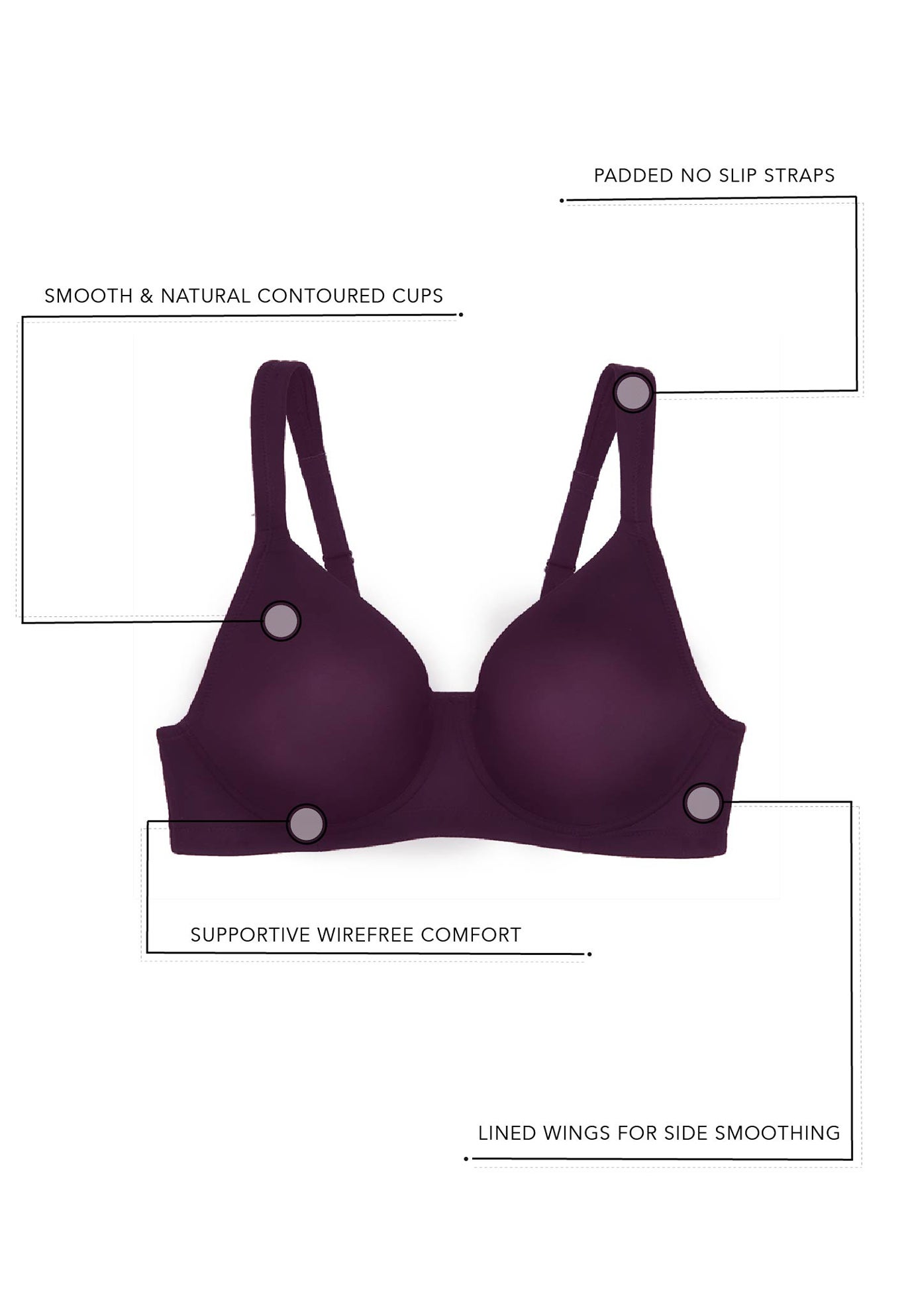 Brigitte Seamless Wireless T-shirt Bra 5042 image number 4