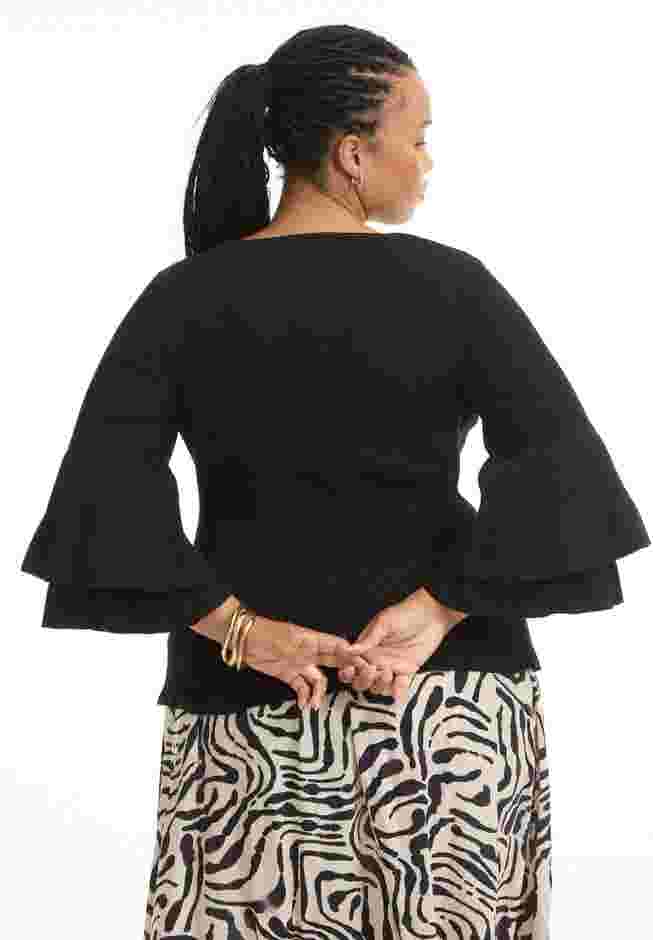 Ruffled Long-Sleeve Sweater image number 2