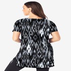 Plus Size Cotton Short Sleeve V-Neck Ultimate Tunic image number null
