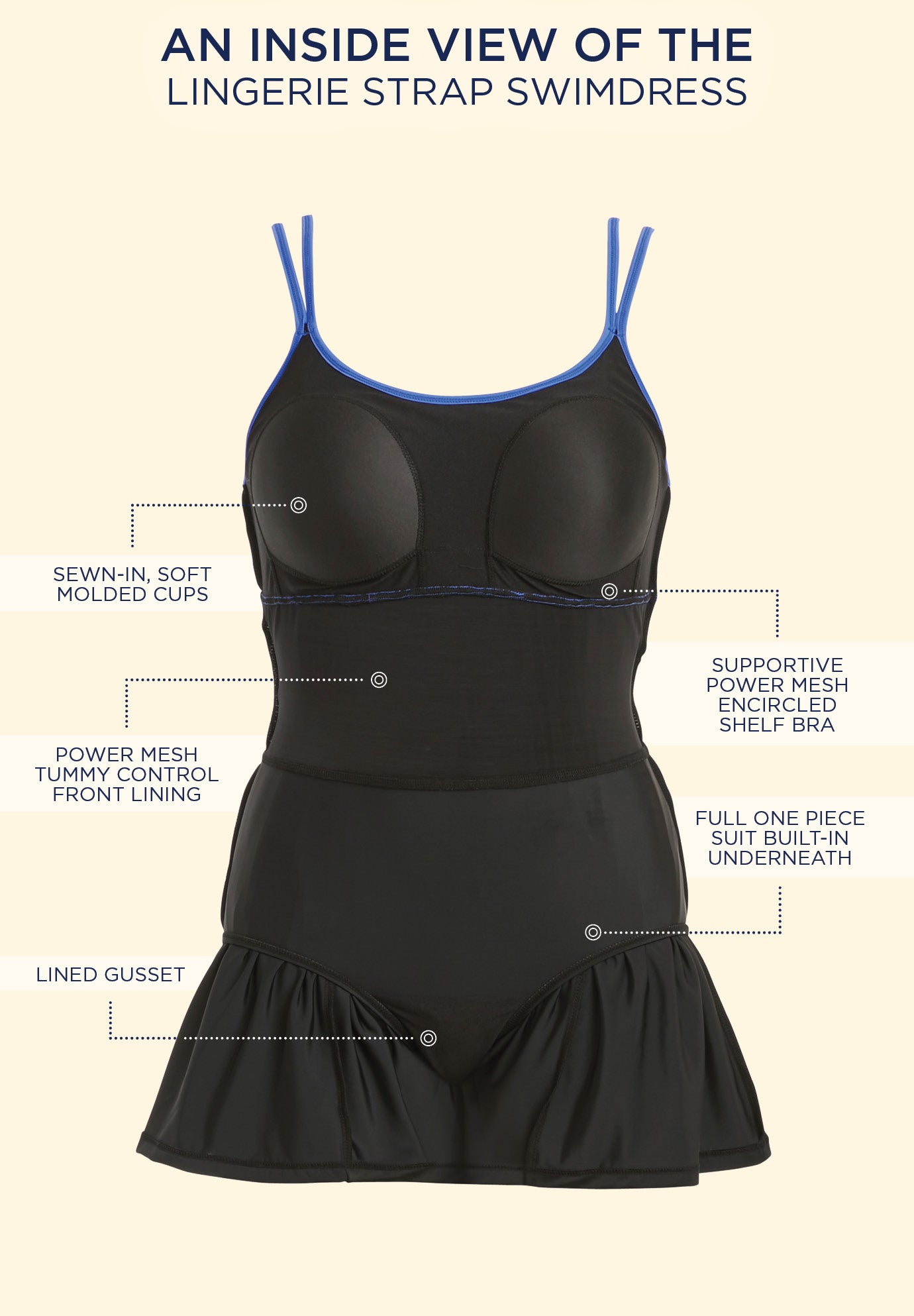 Lingerie Strap Swimdress image number 2