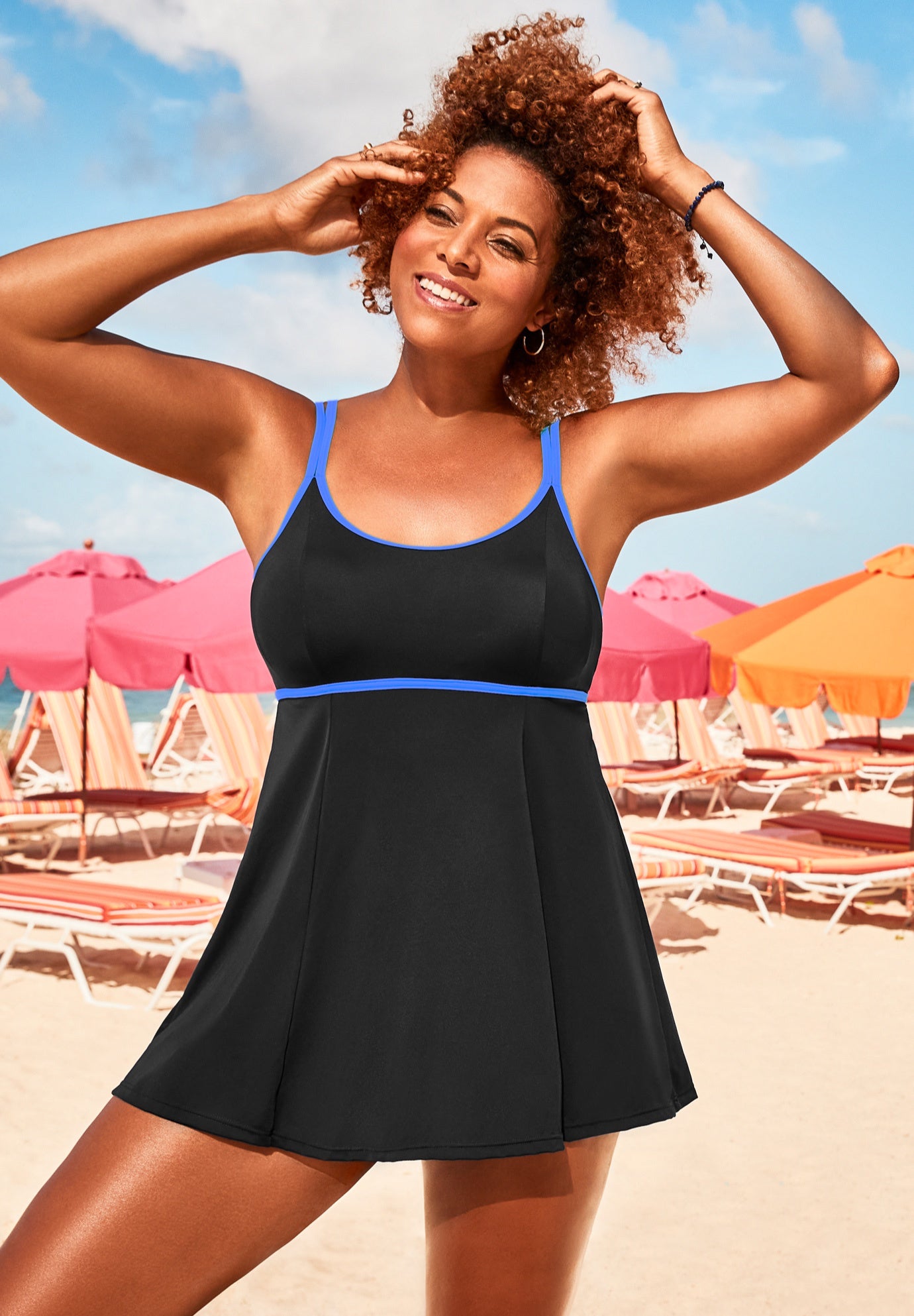 Lingerie Strap Swimdress image number 0