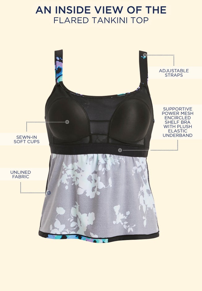 Flared Tankini Top image number 4