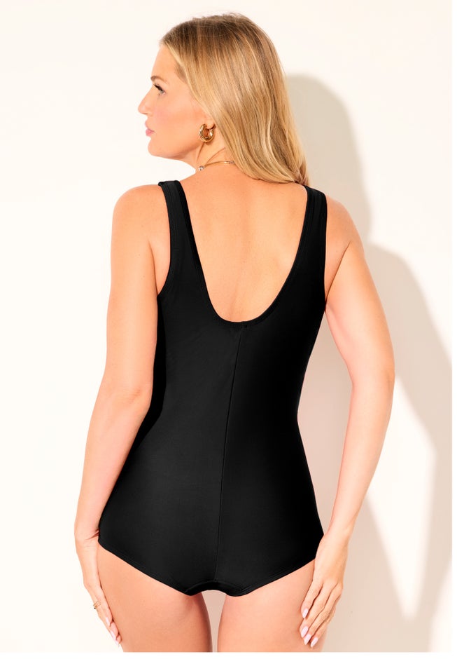 Sarong Front One Piece Swimsuit image number 1