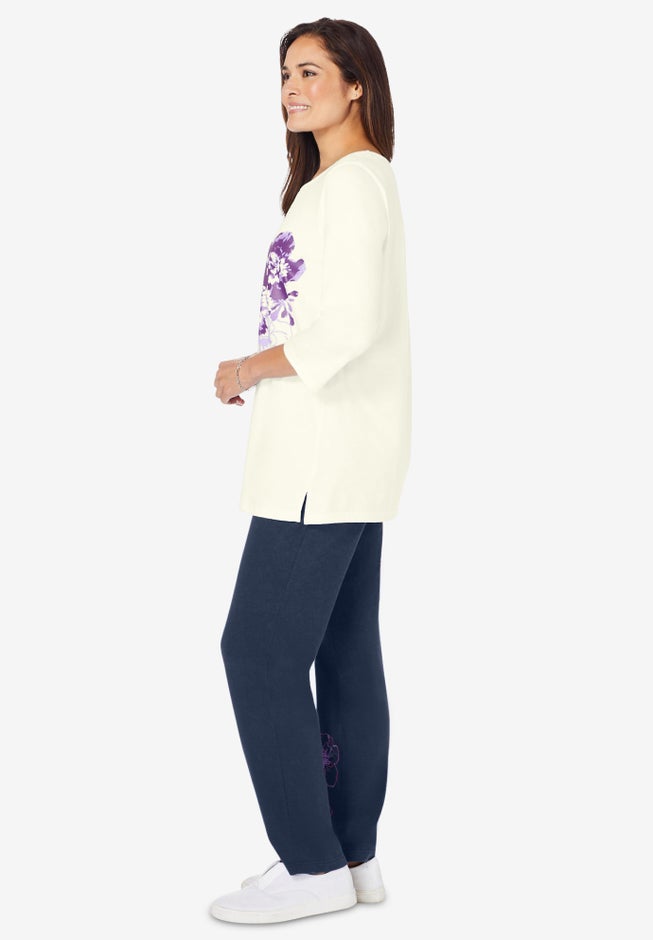 Floral Tee and Pant Set image number 2