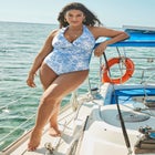 Ruffle V-Neck One Piece Swimsuit image number 0