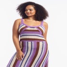 Stripe Sweater Midi Dress image number null