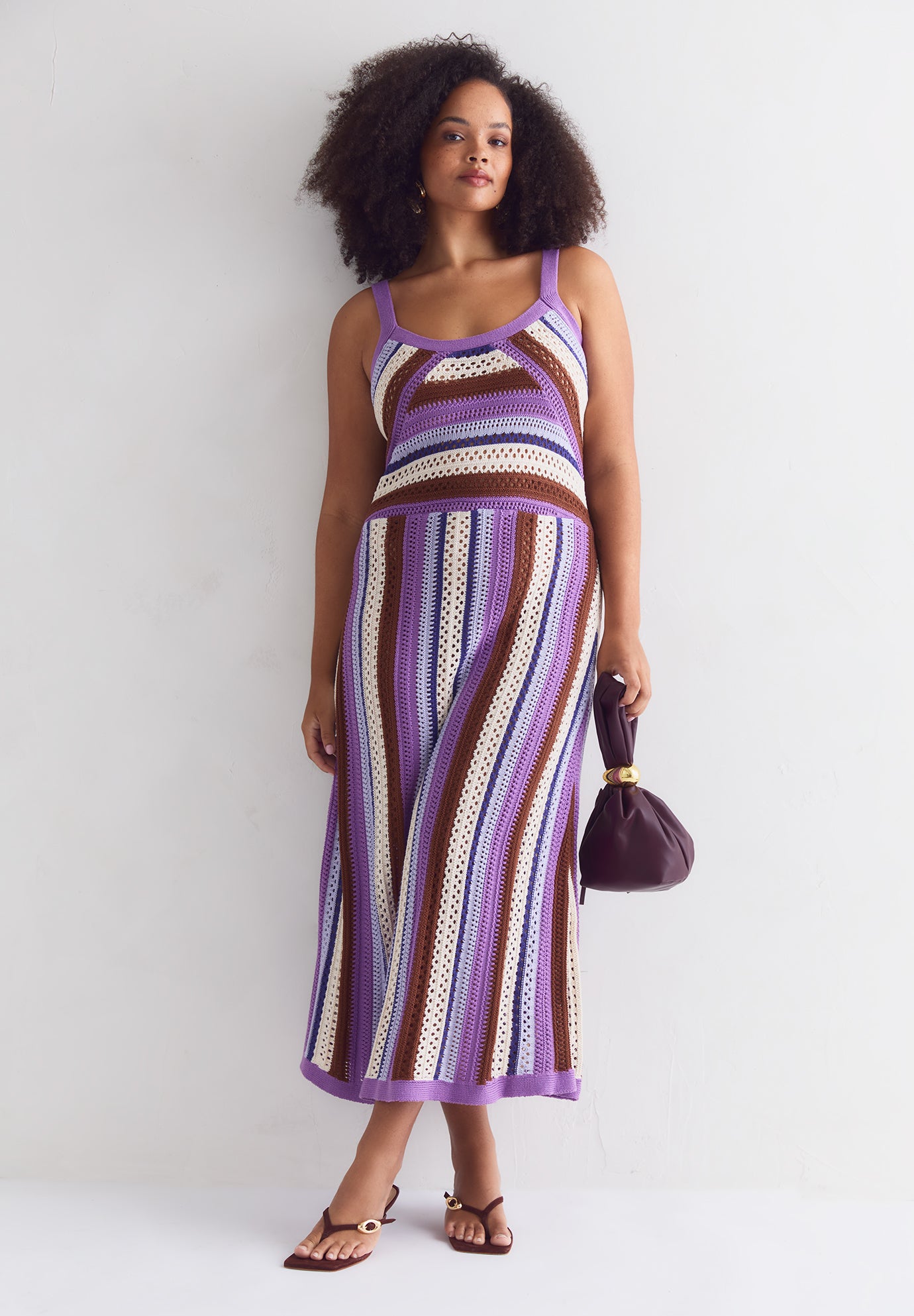 Stripe Sweater Midi Dress image number 3