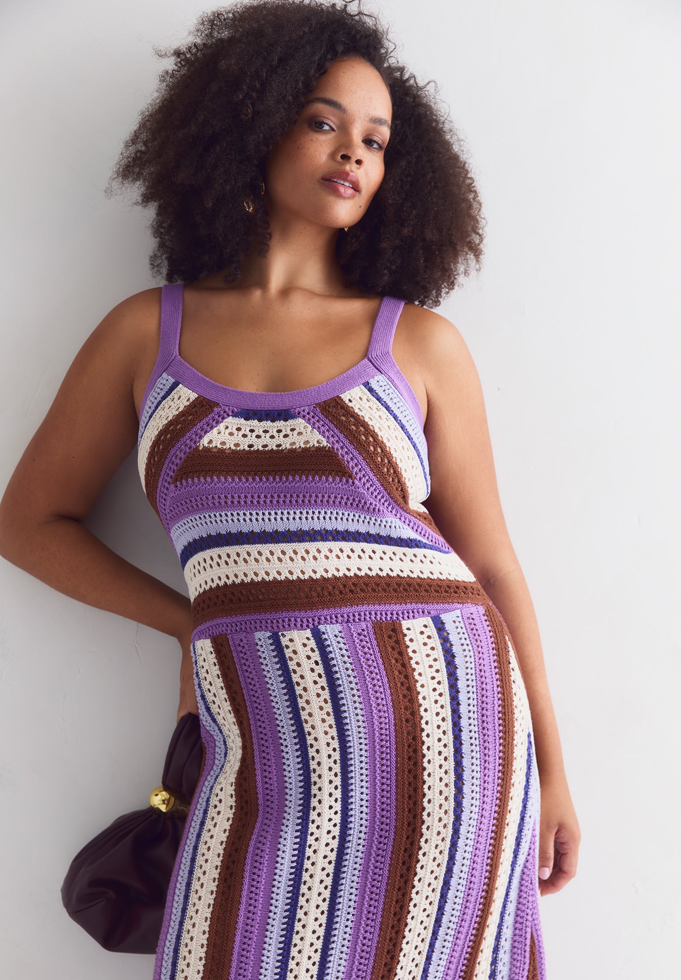 Stripe Sweater Midi Dress image number 4