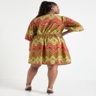 Ring Cut Out Poplin Shirtdress image number null