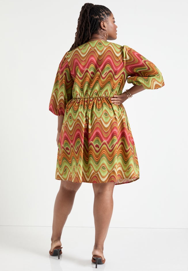Ring Cut Out Poplin Shirtdress image number null
