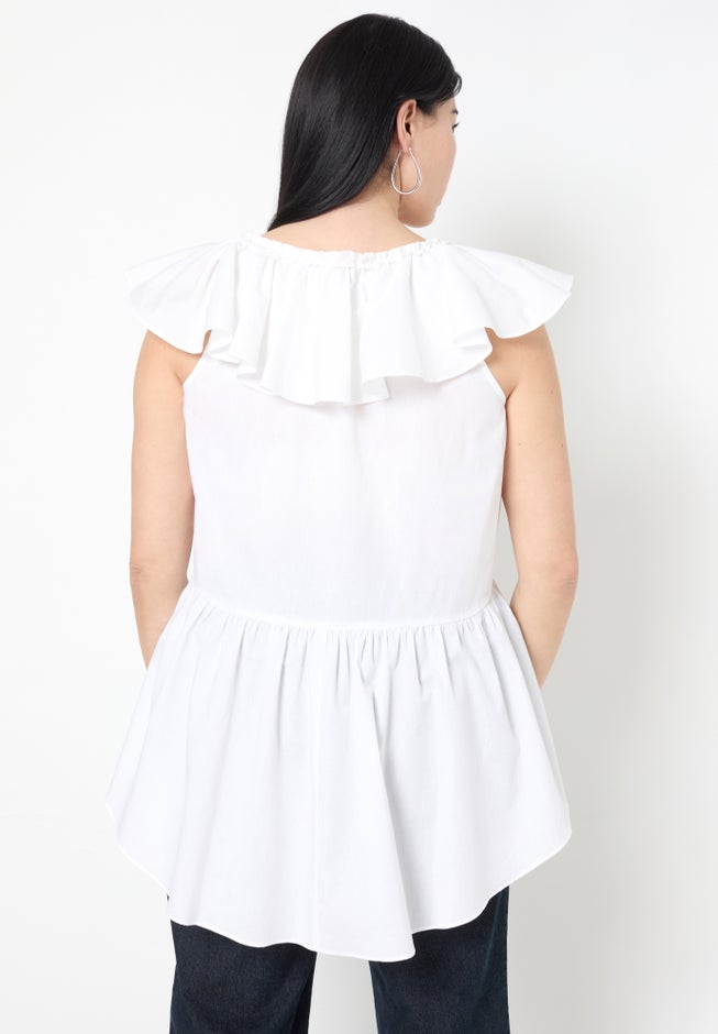 Ruffled Peplum Top image number null