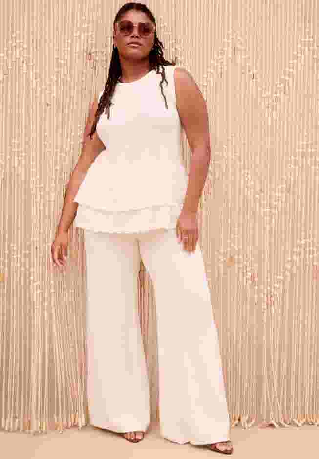 Ruffled-Hem Peplum Tank Top image number 0
