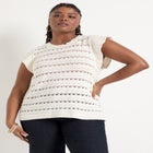Ruffled-Sleeve Top image number null