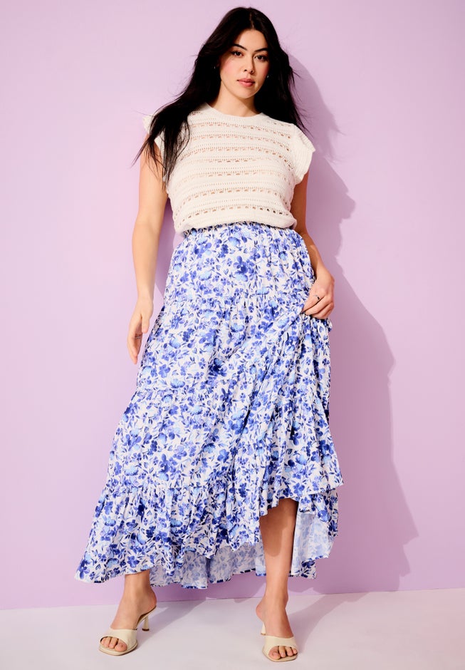 Ruffled-Sleeve Top image number null