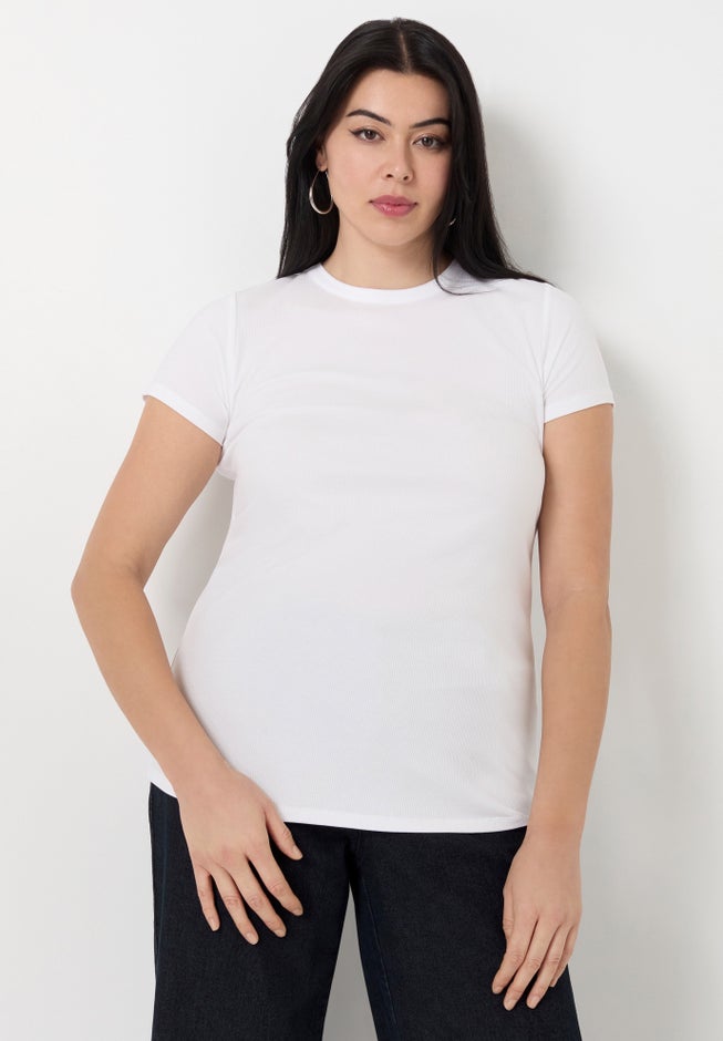 Ribbed Crewneck Top image number 3
