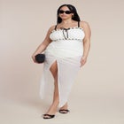 Mesh Maxi Asym Skirt Coverup image number null
