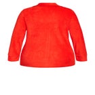 Plain Button Fleece Sleep Top image number null