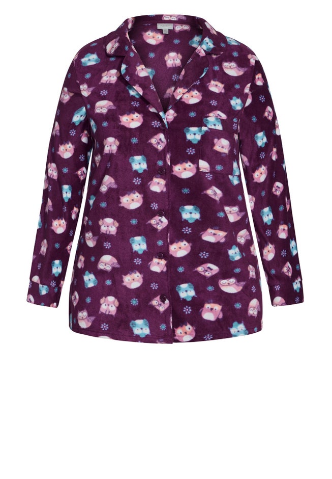 Button Owl Sleep Top image number 2