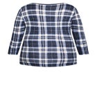 Hacci V Neck Check Top image number null