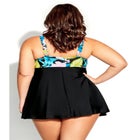 Empire Print Swim Dress image number null
