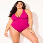 Crossback V-Neck One Piece Swimsuit image number 3