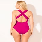 Crossback V-Neck One Piece Swimsuit image number 6