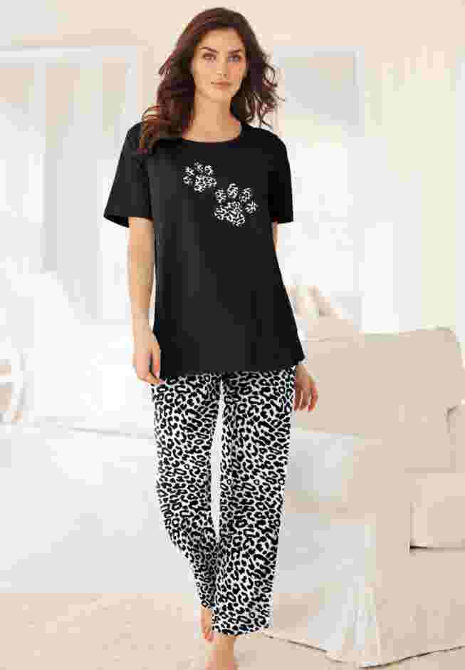 Graphic Tee PJ Set image number 5