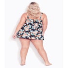 Twist Print Swim Dress image number null