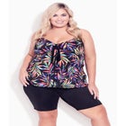 Fly Away Print Tankini Top image number null