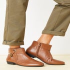 The Terri Leather Bootie image number null