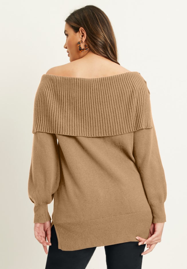 Touch of Cashmere Off-The-Shoulder Sweater image number 1