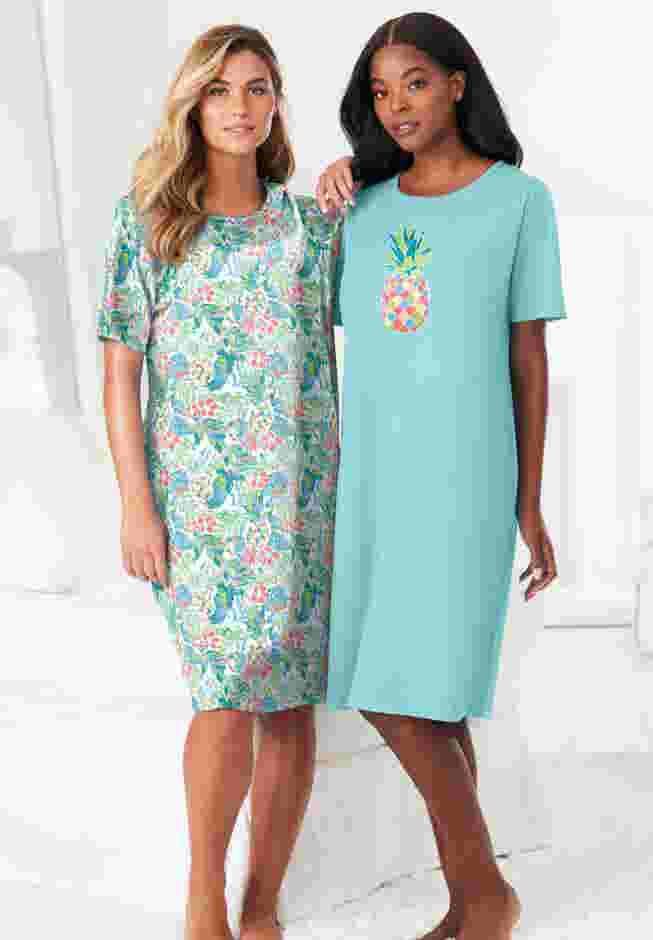 2-Pack Short-Sleeve Sleepshirt image number 6