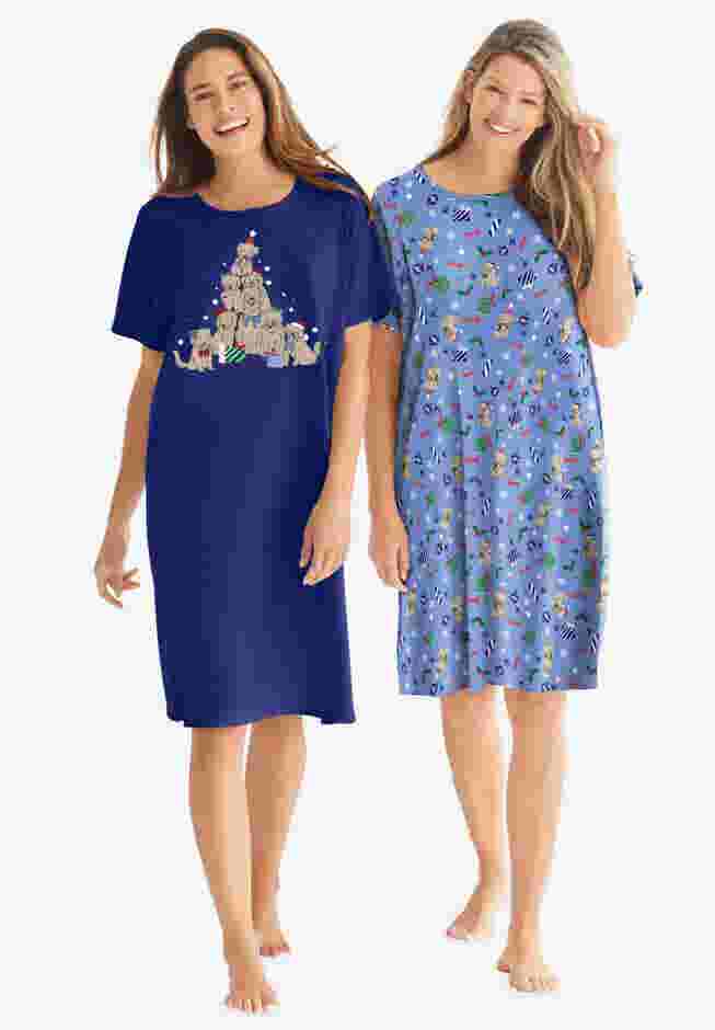 2-Pack Short-Sleeve Sleepshirt image number 0