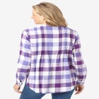 Pintucked Flannel Shirt image number null