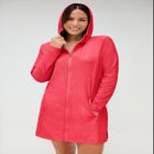Chlorine Resistant Quick-Dry Hoodie Zip Front Cover Up image number null