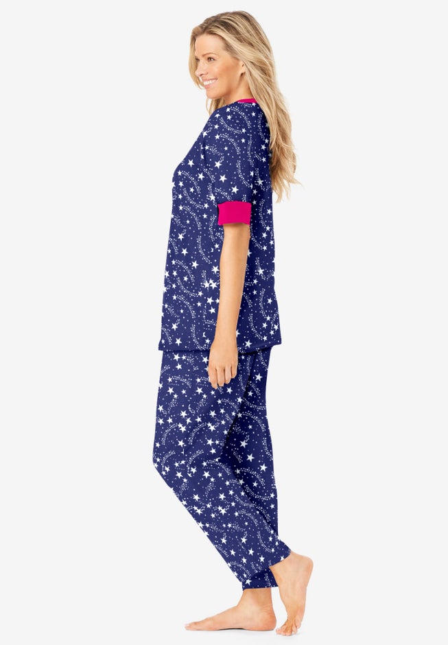 Printed Henley PJ Set image number 2